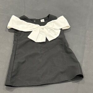 SHEIN Black Dress with Cream Bow